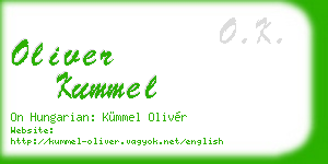 oliver kummel business card